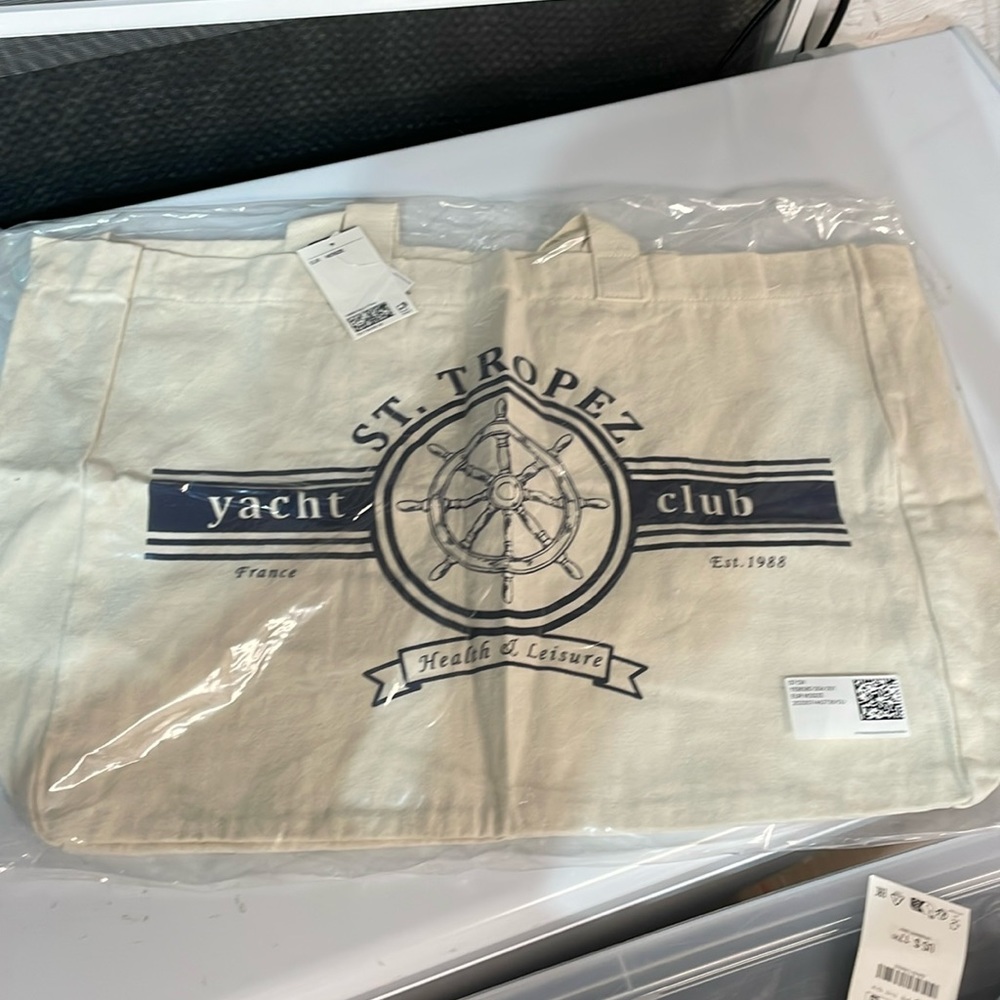 H&M big canvas tote bag
